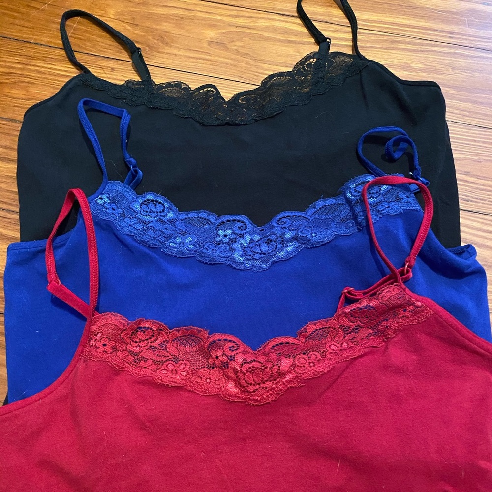 EXPRESS Lacy Bra Camis Set of 3